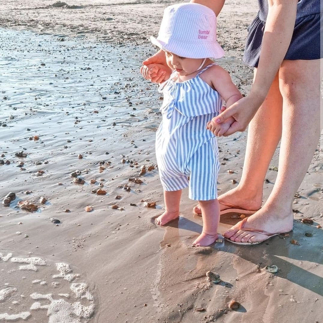 Pink & White Stripe Bucket Hat